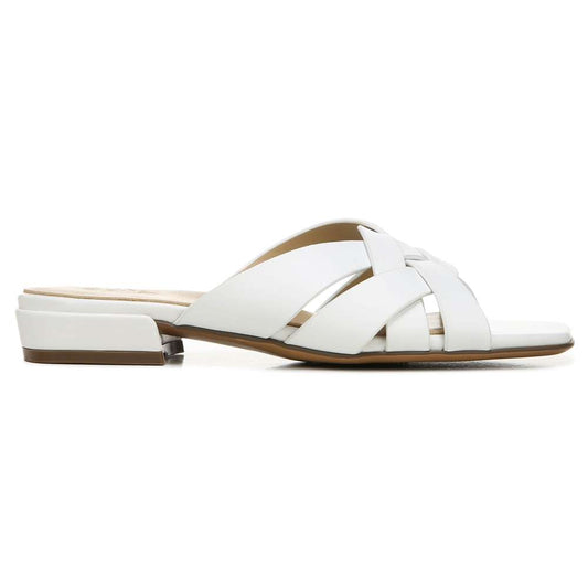 Ashford Slide Sandal - White Leather