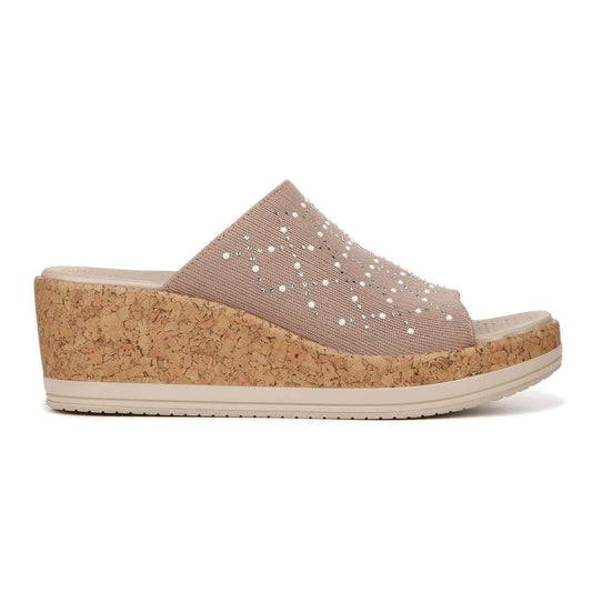 Royal Wedge Sandal - Biscotti