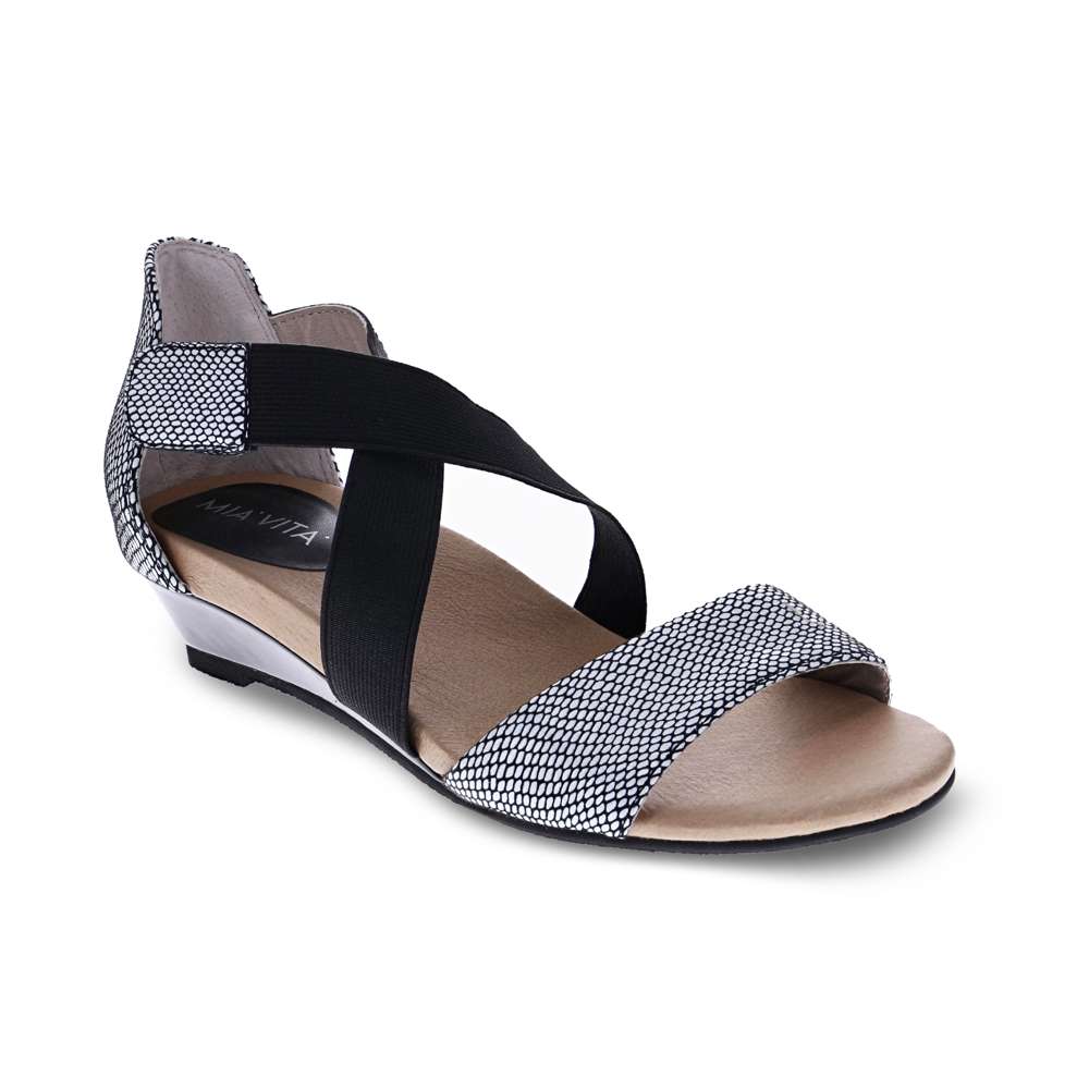 Hydro Wedge Sandal - Black/White
