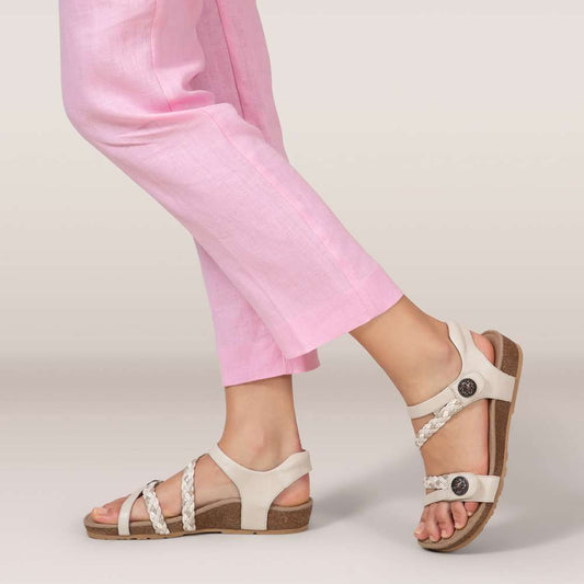 Lifestyle image for Jillian Braided Strap Sandal - Ivory