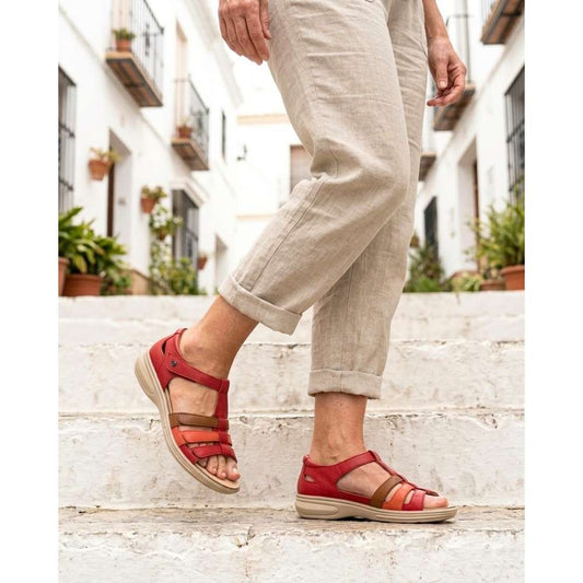 Lifestyle image for Seville Sandal - Ruby Red Multi