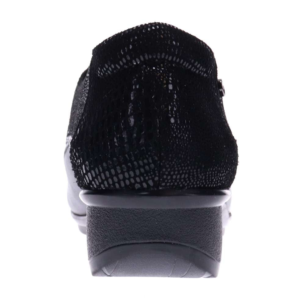 Tangier Zip Loafer - Black French/Lizard
