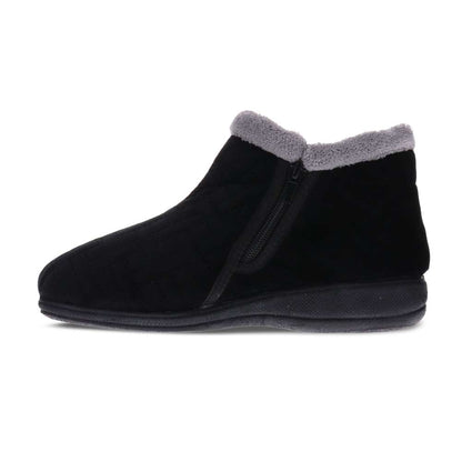 Dahlia Quilt Slipper - Black