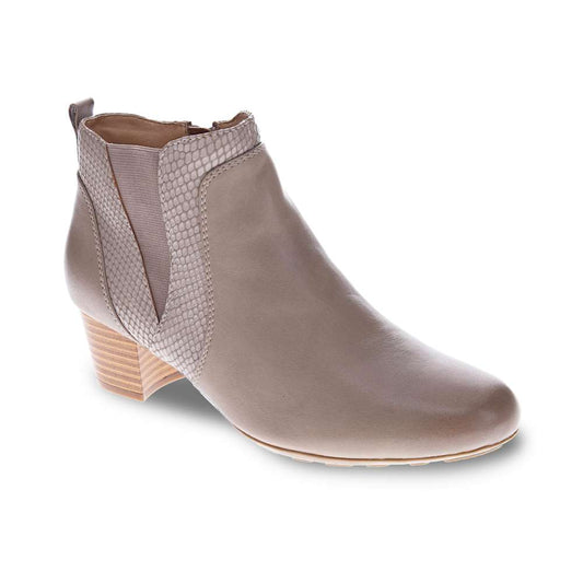 Haven Ankle Boot - Taupe Snake