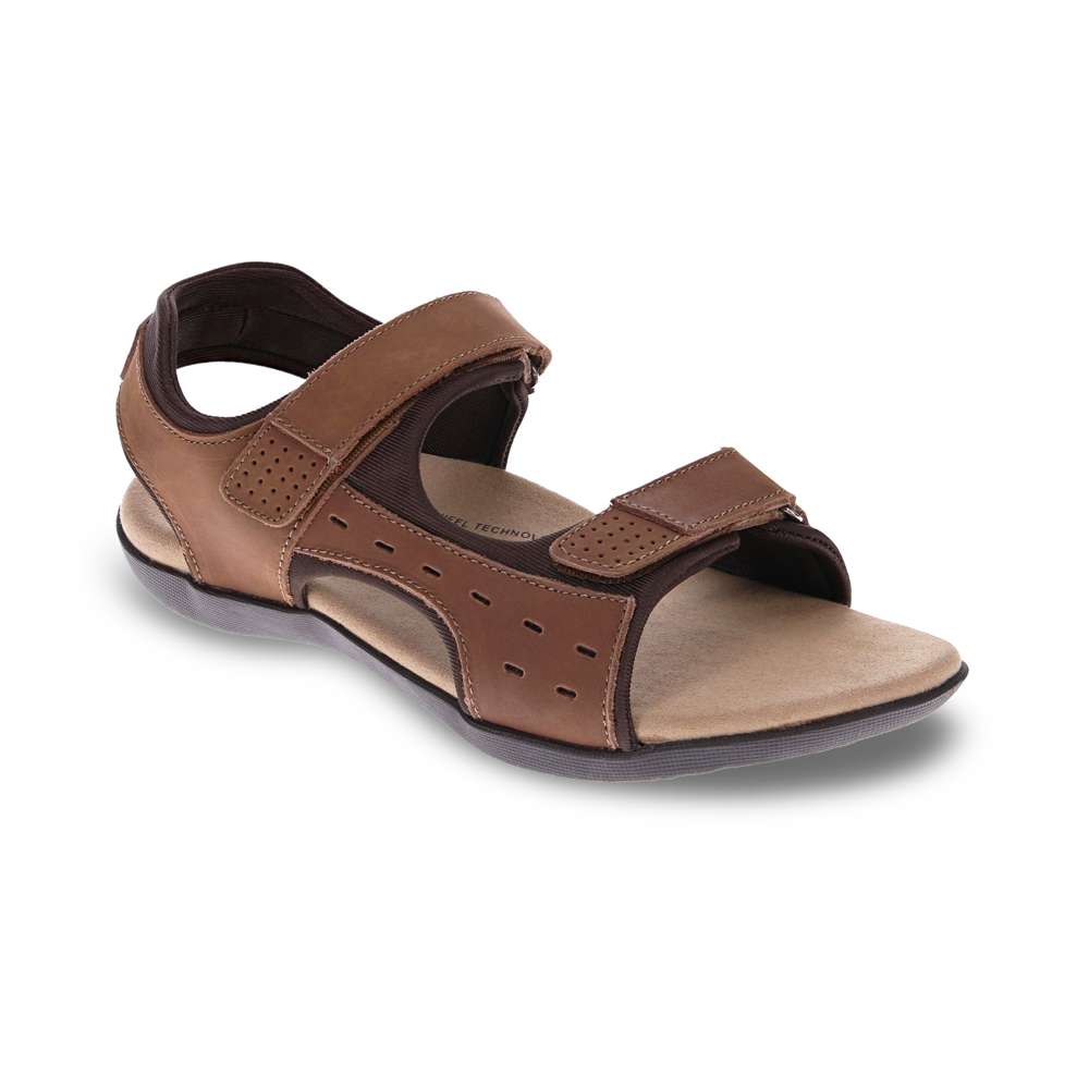 Crescent Adjustable Sandal - Brown