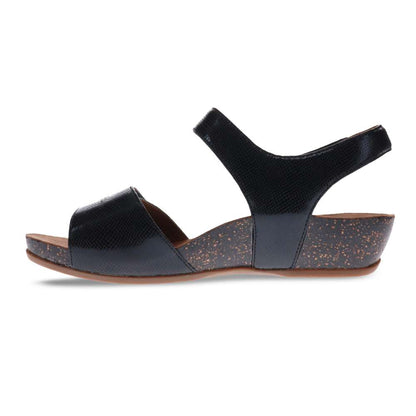 Jasmin Adjustable Wedge - Black Snake