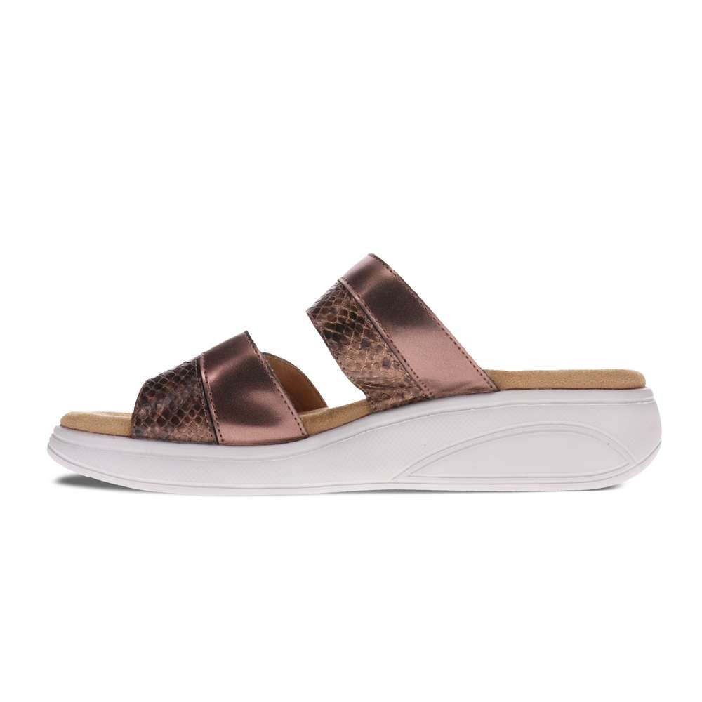 Sarah Slide Sandal - Bronze