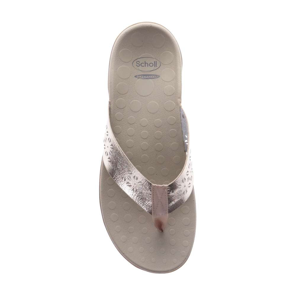 Spangle Toe Post Sandal - Soft Gold