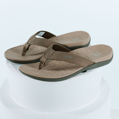 Wave Toe Post Sandal Unisex - Khaki
