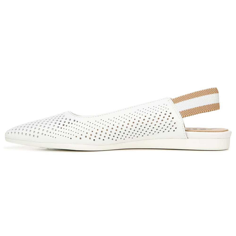 Rory 2 Slingback Flats - White