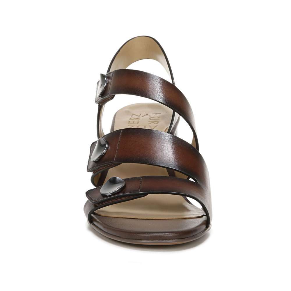 Alicia Heeled Sandal - Brown
