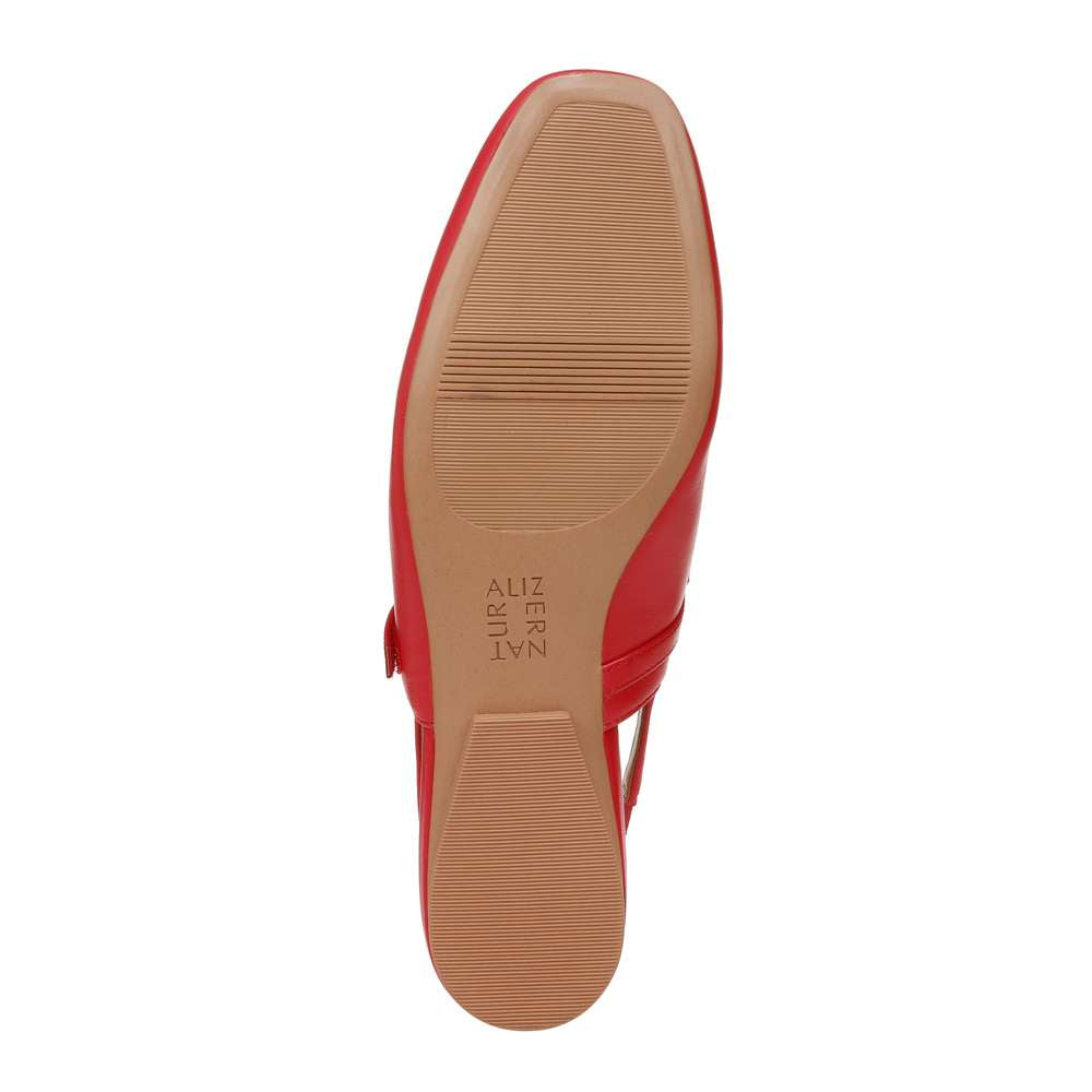 Connie Mary Jane Slingback Flat - Crantini Red