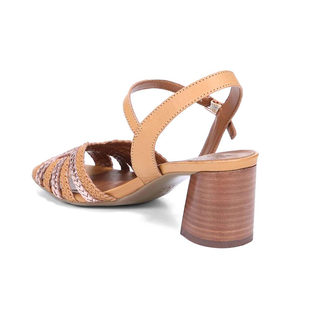 Kingston Heeled Sandal - Tan Multi