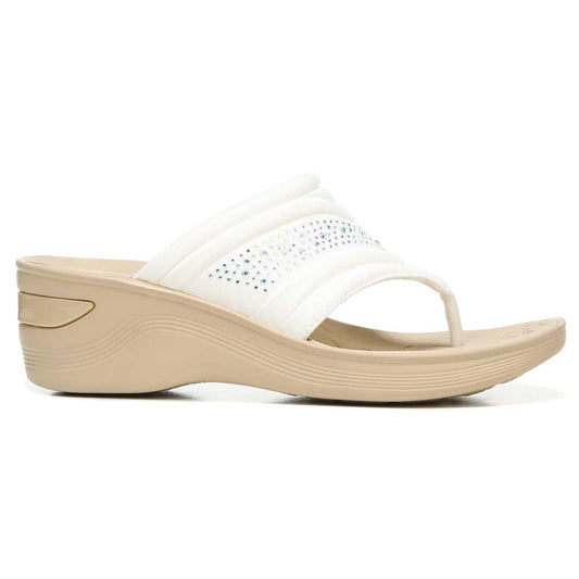 Dazzle Me Wedge Sandal - White