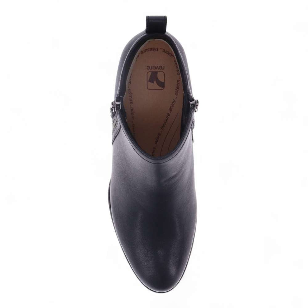 Houston Heeled Zip Boot - Black