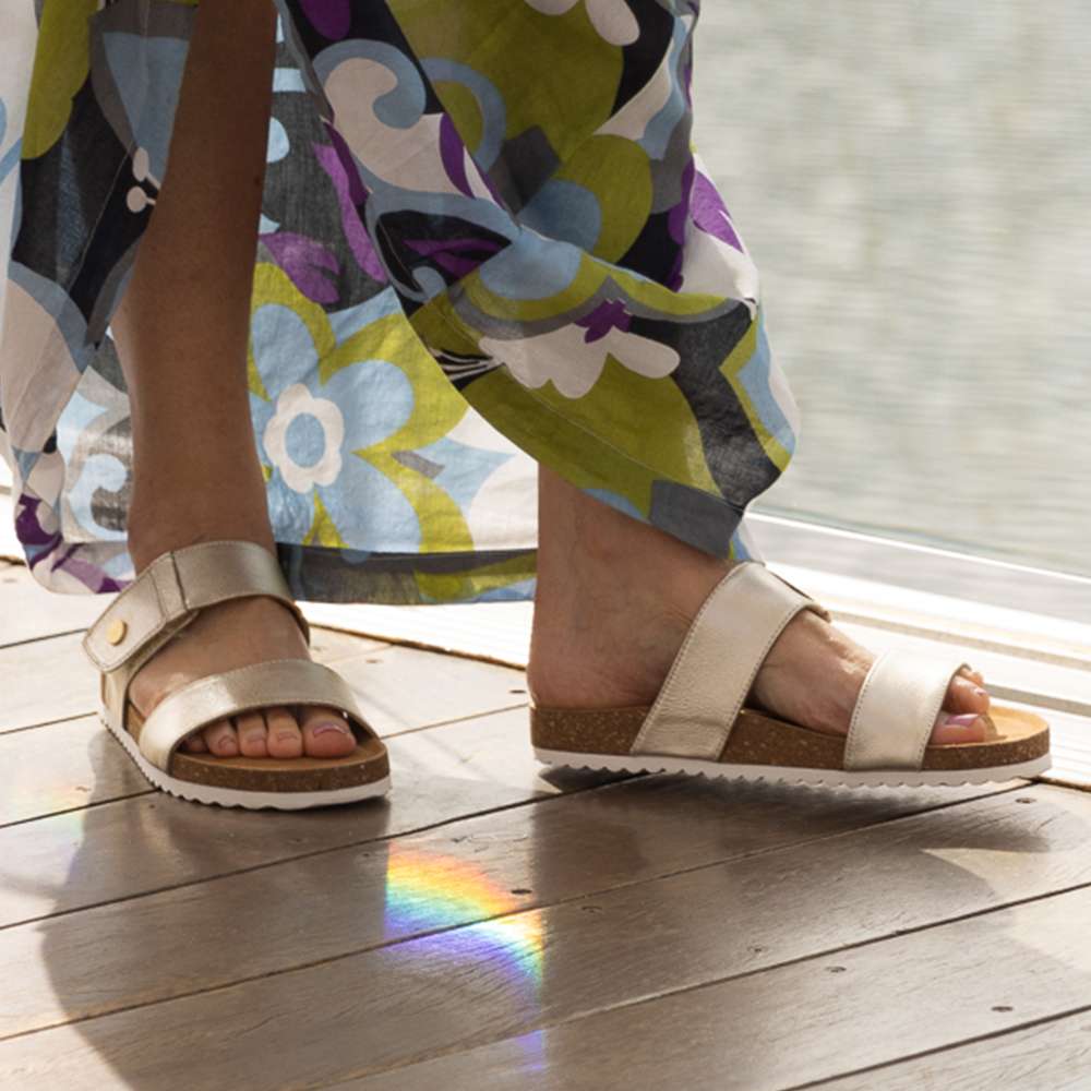 Branch Slide Sandal - Soft Gold