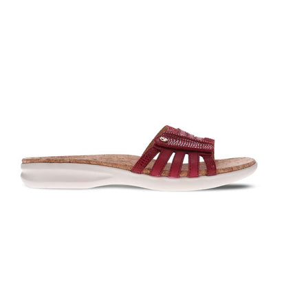 Peru Slide Sandal - Cherry Lizard