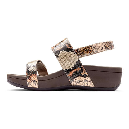 Bolinas Platform Sandal - Tan Snake
