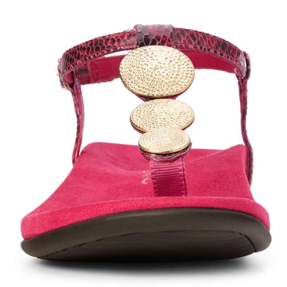 Lizbeth Sandal - Raspberry Snake