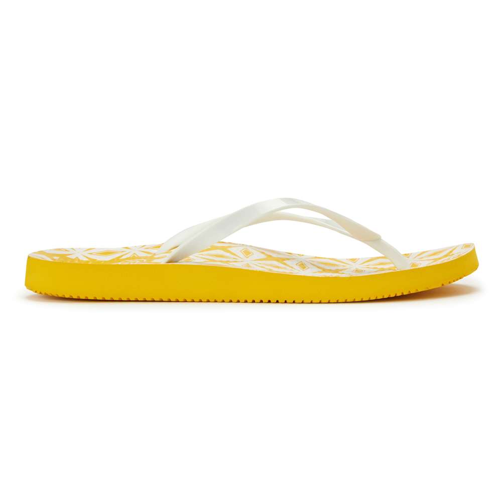 Noosa Print Toe Post Sandal - Yellow