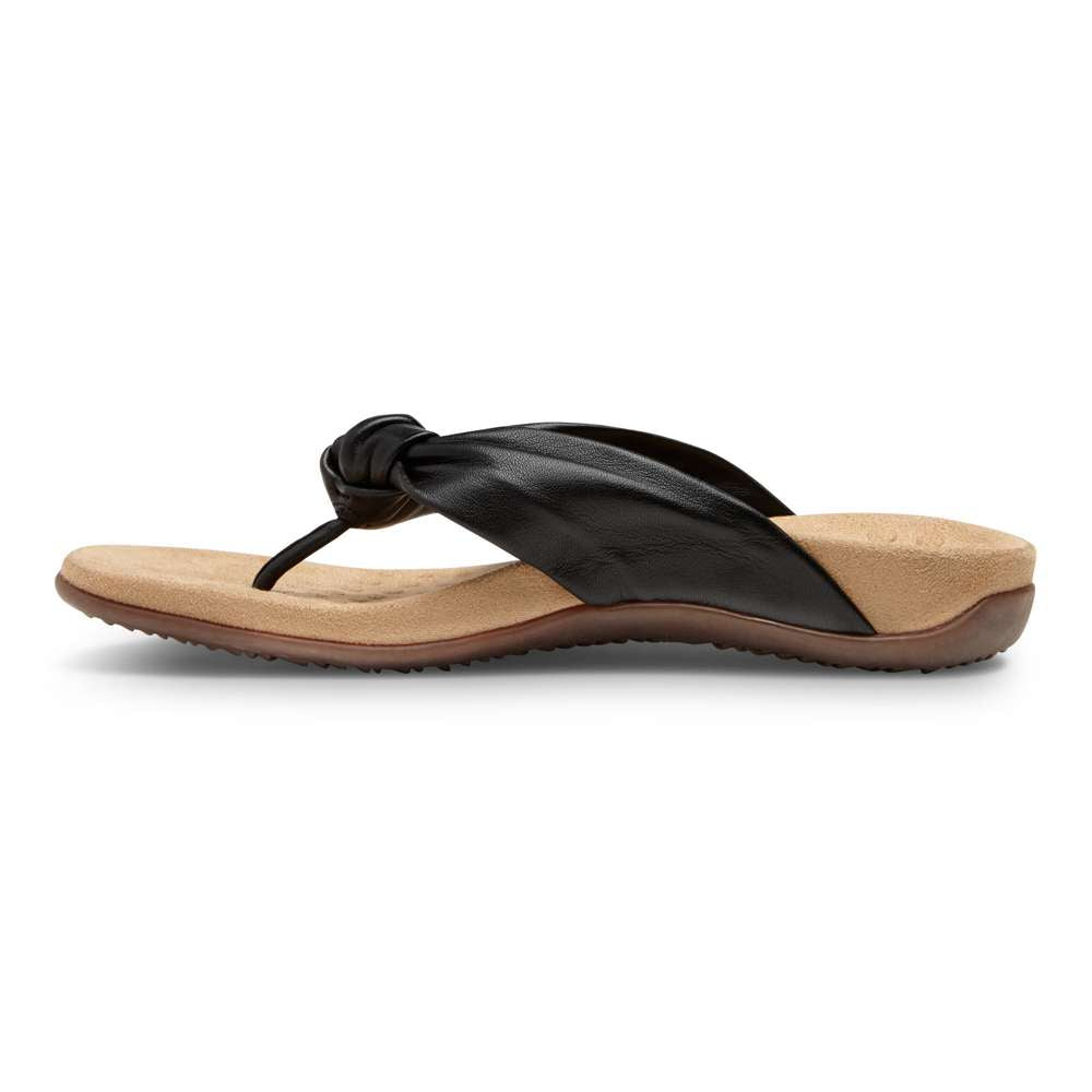 Pippa Toe Post Sandal - Black