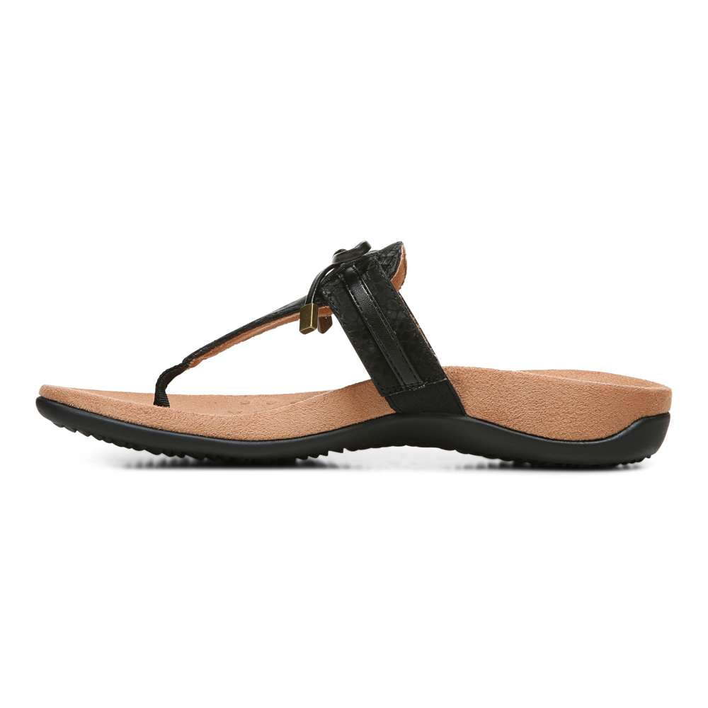 Amaya Toe Post Sandal - Black