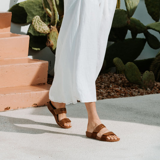 Lifestyle image for Avoca Slide Sandal - Bronze