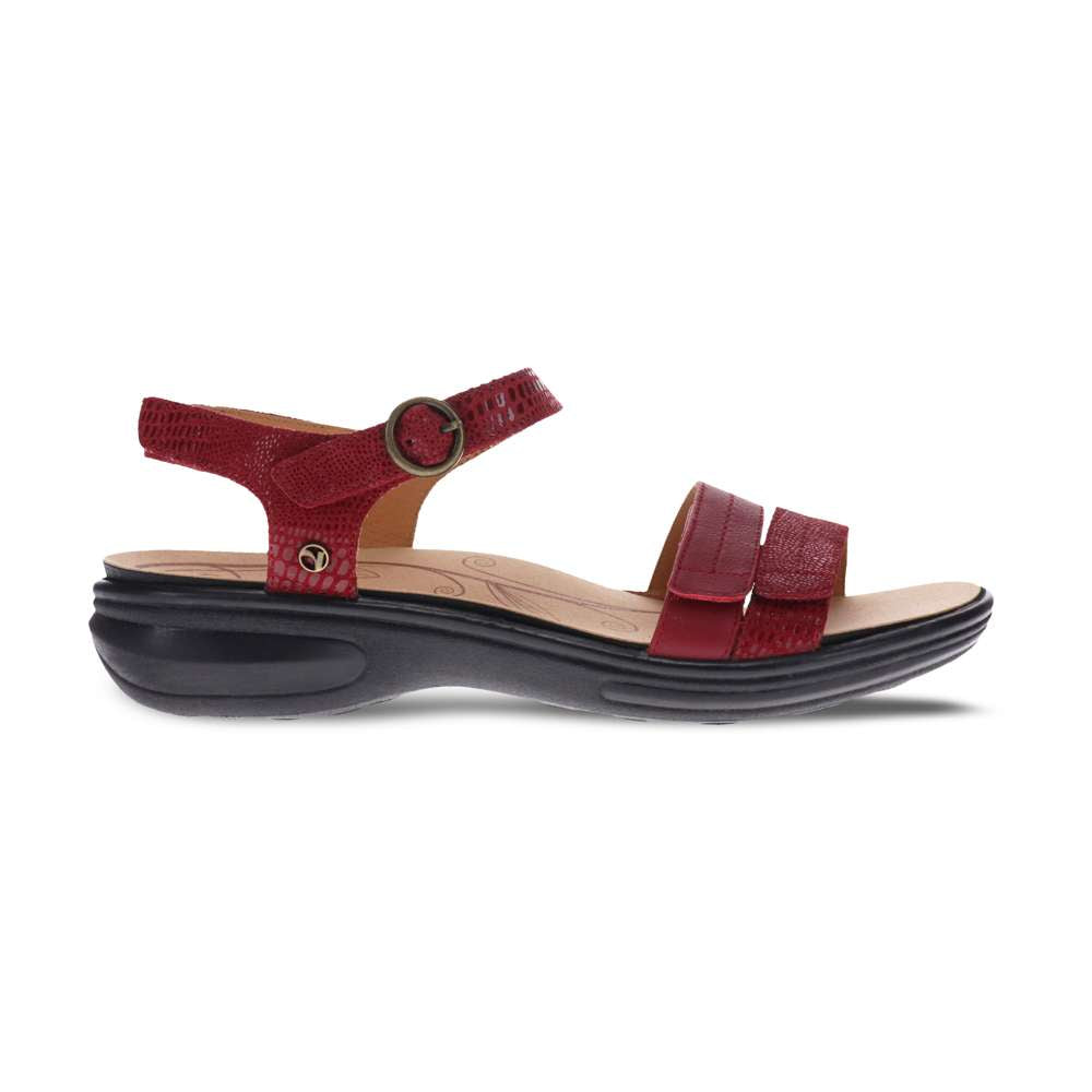 Barbados Sandal - Cherry French/Lizard