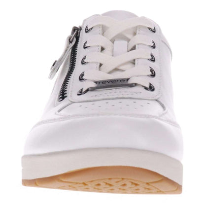 Boston Zip Casual Sneaker - White Punched