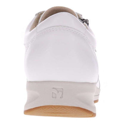 Boston Zip Casual Sneaker - White Punched