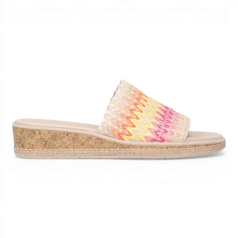 Breezy Wedge Sandals - Pink Tropical