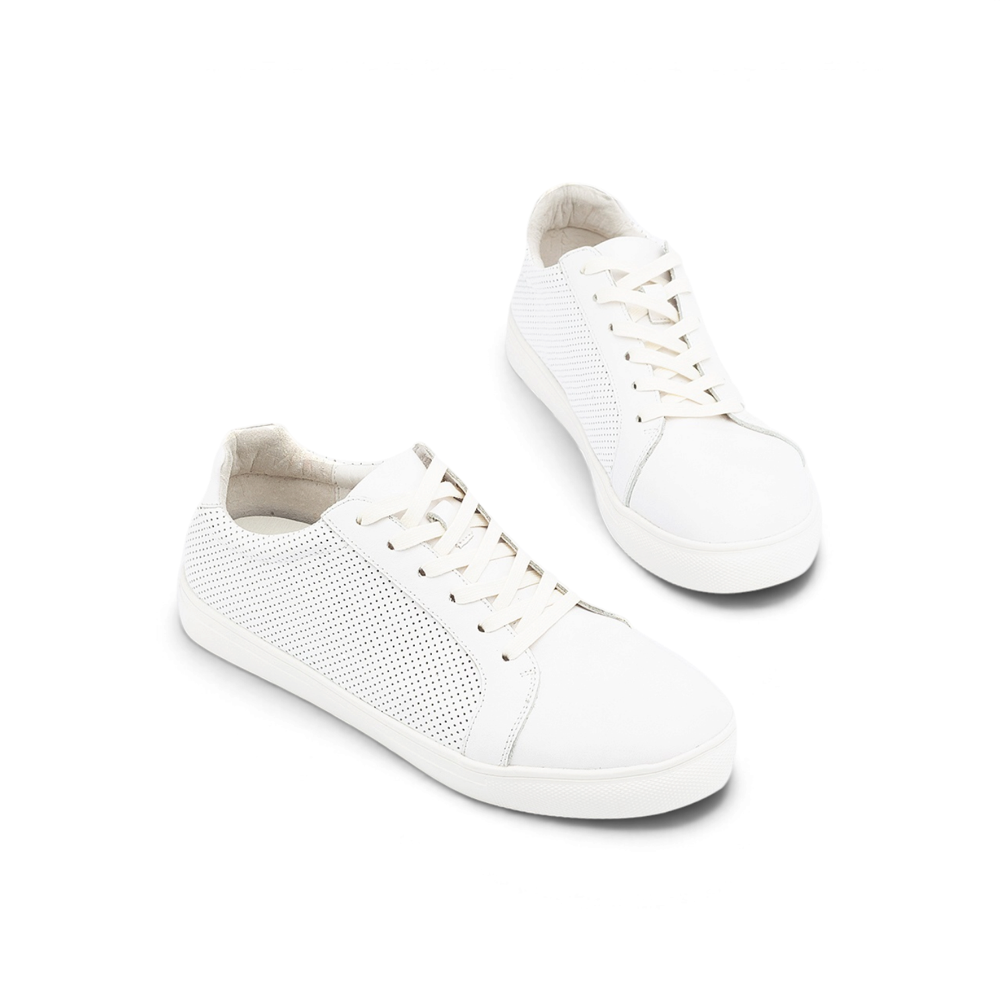 Cadence Casual Sneaker - White Punched