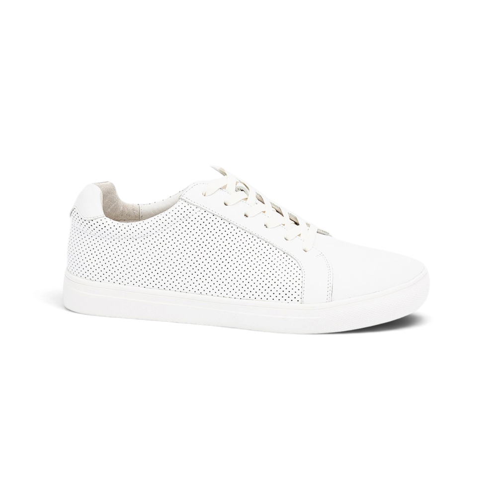 Cadence Casual Sneaker - White Punched