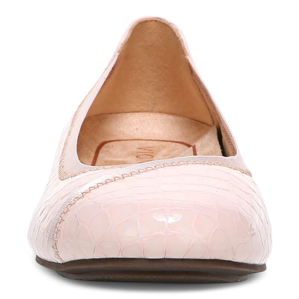 Caroll Ballet Flat - Cloud Pink Patent Croc