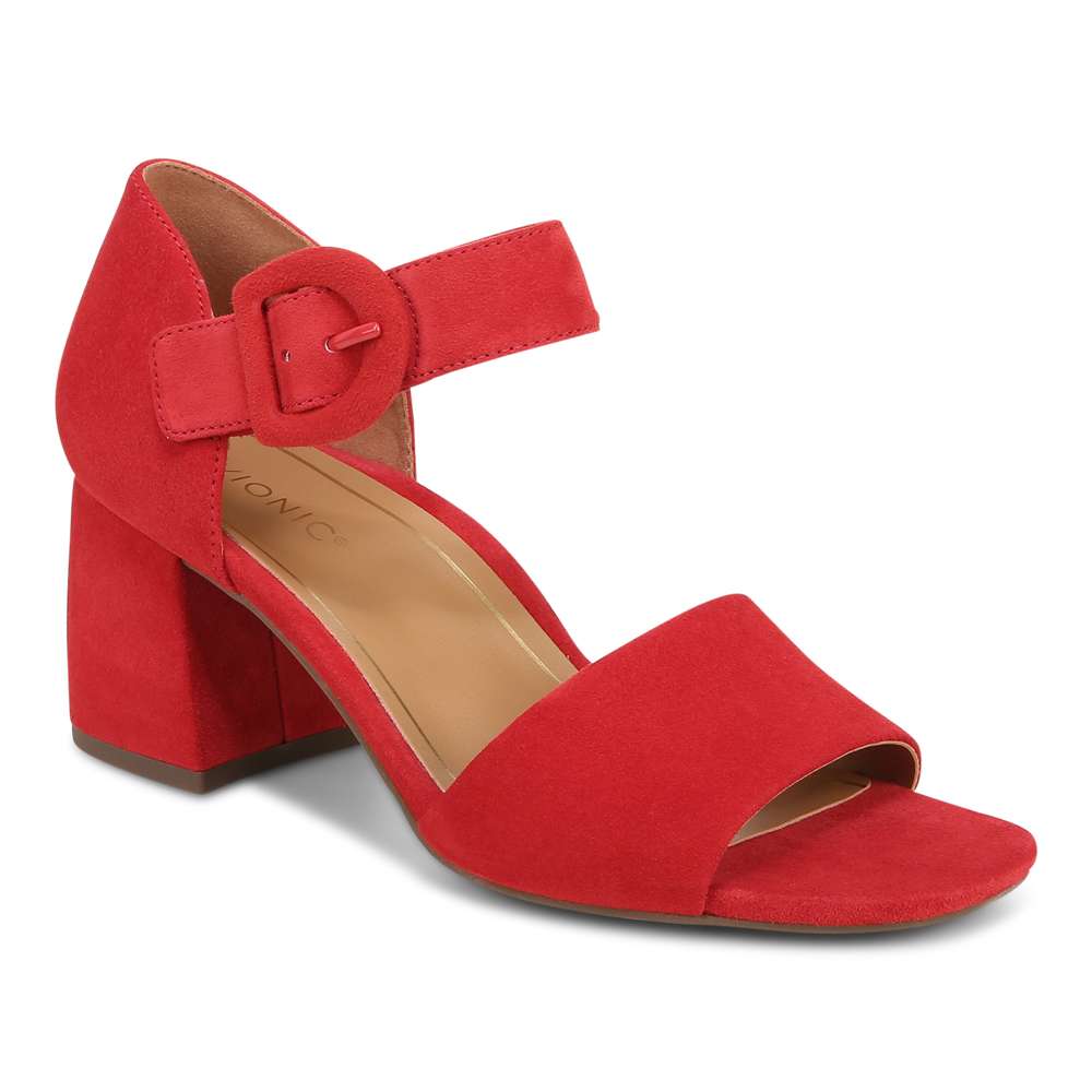 Chardonnay Heeled Sandal - Red