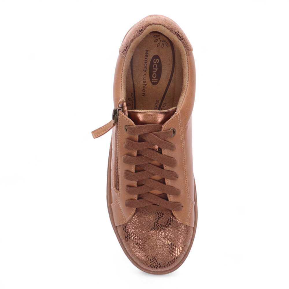 Cleo Zip Casual Sneaker - Tan