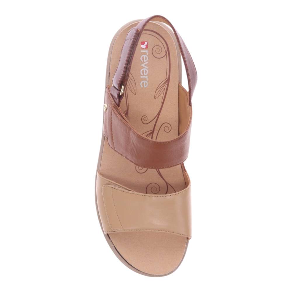 Como Adjustable Slingback Sandal - Tan Multi