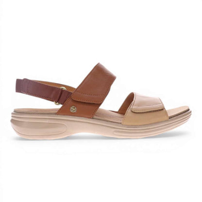 Como Adjustable Slingback Sandal - Tan Multi