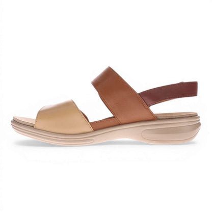 Como Adjustable Slingback Sandal - Tan Multi
