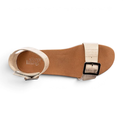 Demi Sandal - Nude Croc