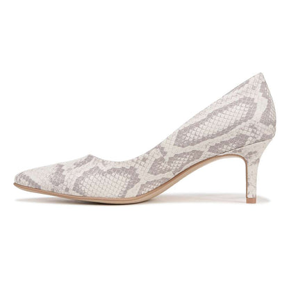Everly Kitten Heel - White Snake