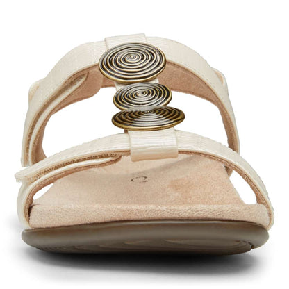 Farra Adjustable Sandal - Cream Woven