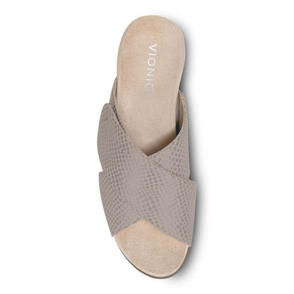 Leticia Wedge Sandal - Aluminium Lizard