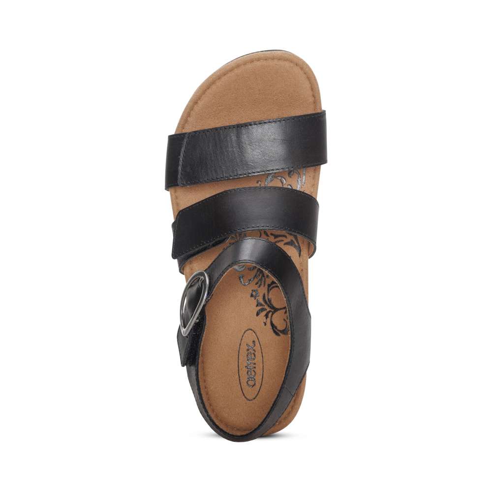 Lilly Strapped Sandal - Black