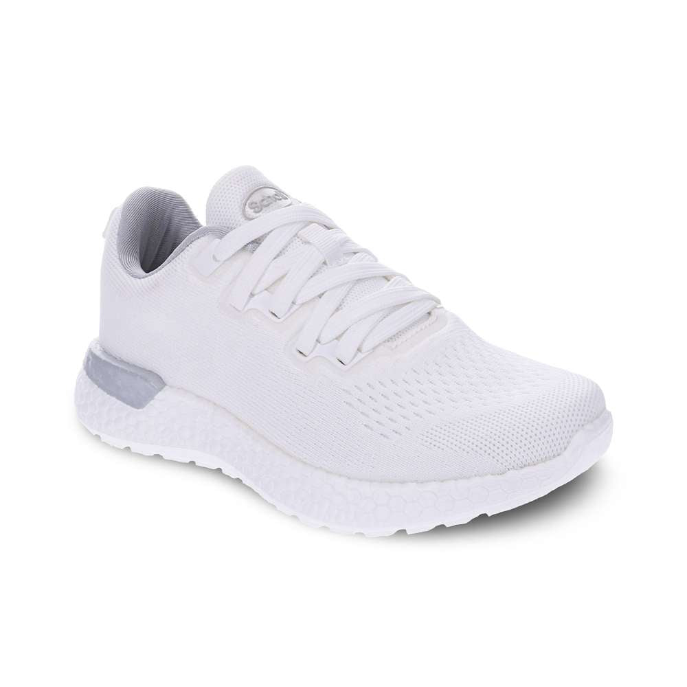 Maisie Lace-Up Active Sneaker - White Knit