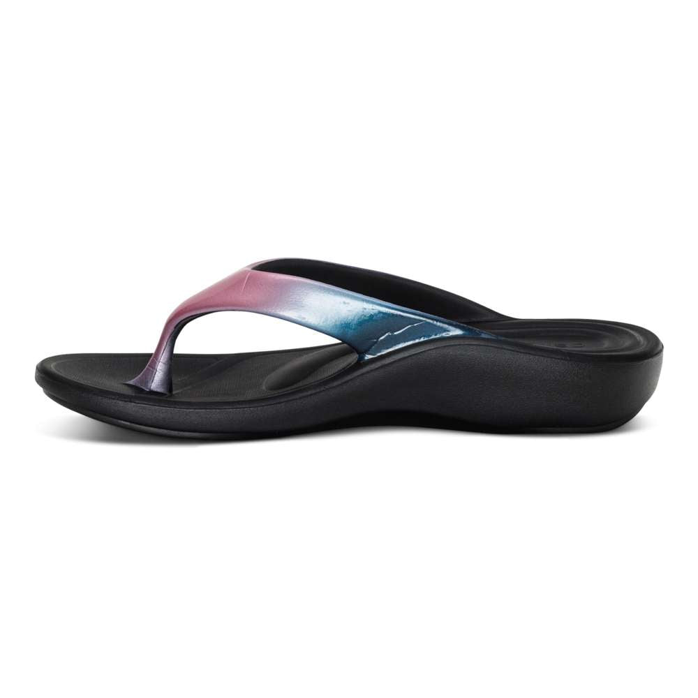 Maui Women's Toe Post Sandal - Metallic Pink
