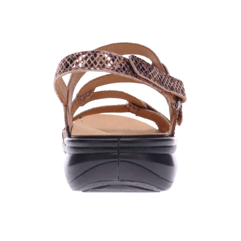 Miami Adjustable Sandal - Bronze Snake