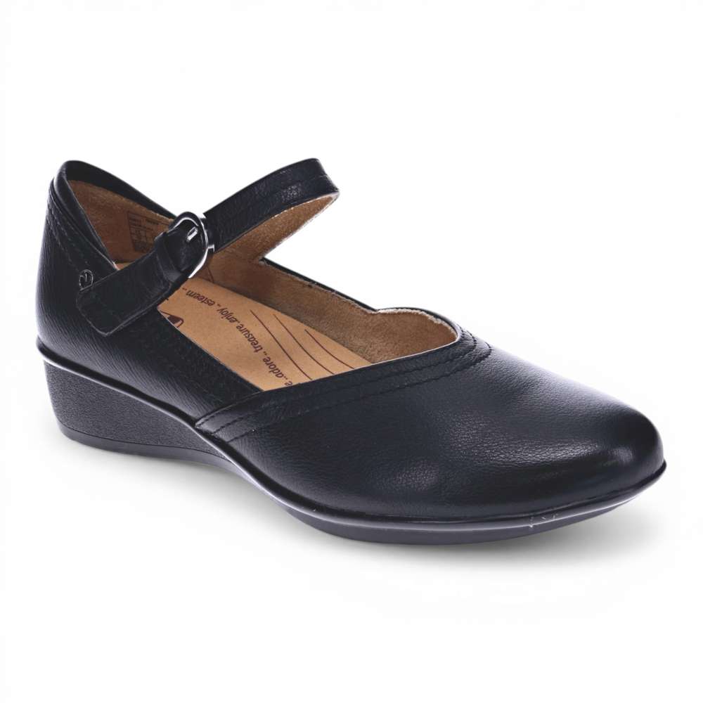 Narita Mary-Jane Flats - Black