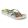 Noosa Print Toe Post Sandal - Light Blue Floral Silver