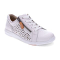 North Perf Zip Casual Sneaker - White/Apricot